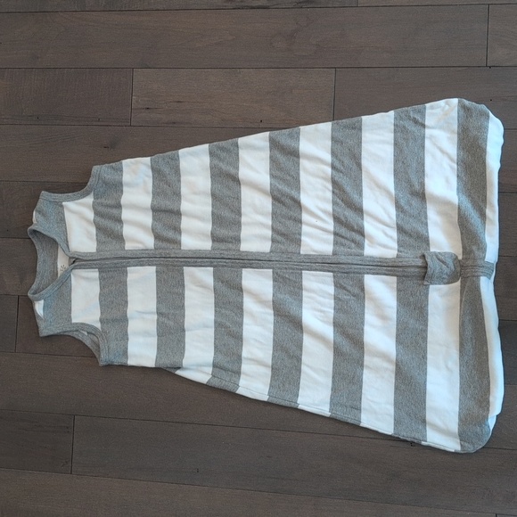 Burt's Bees L Gray Striped Sleep Sack 0.5 TOG - Picture 3 of 6